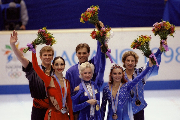 Вместе с Гвендалем Марина завоевала бронзовую медаль в Нагано и золото в Солт-Лейк-Сити