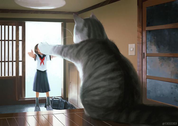 Japanese Illustrator Creates a World Of Giant Animals