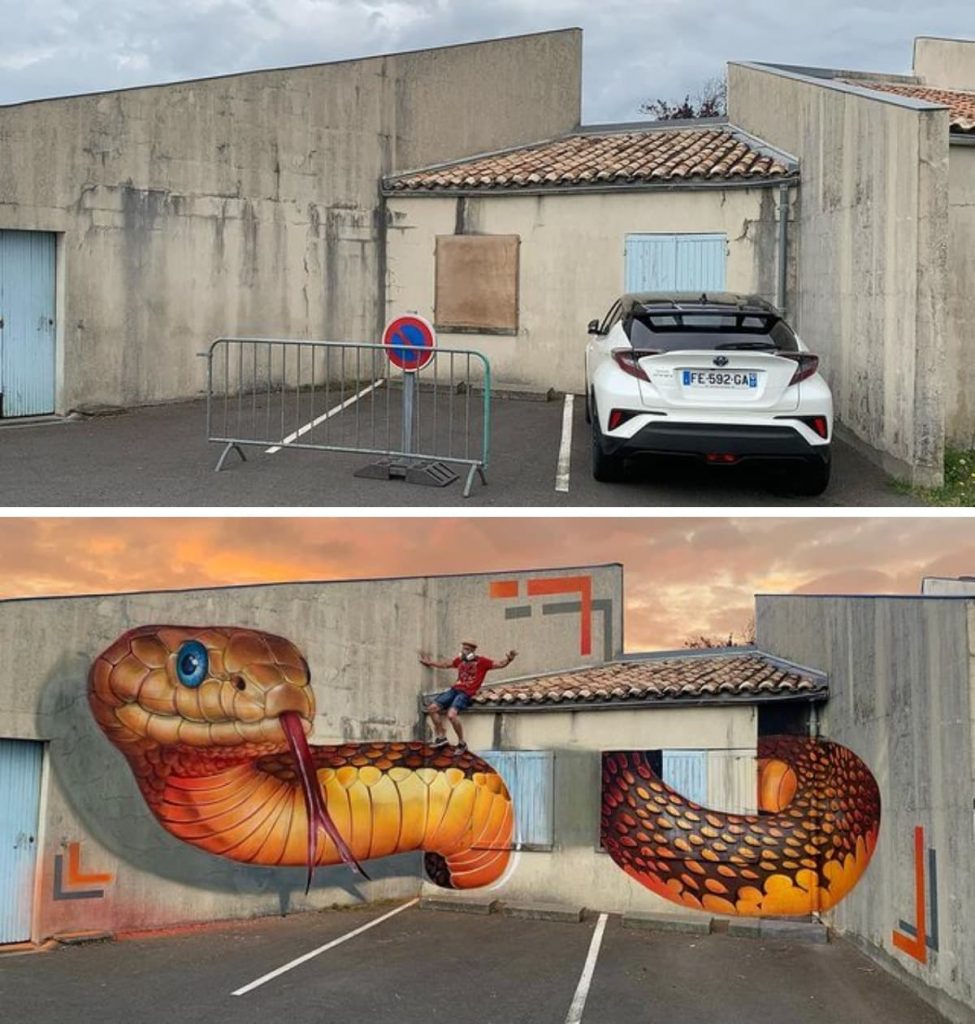 Французский художник, превращающий обшарпанные углы в 3D-объекты, пугающие своей реалистичностью